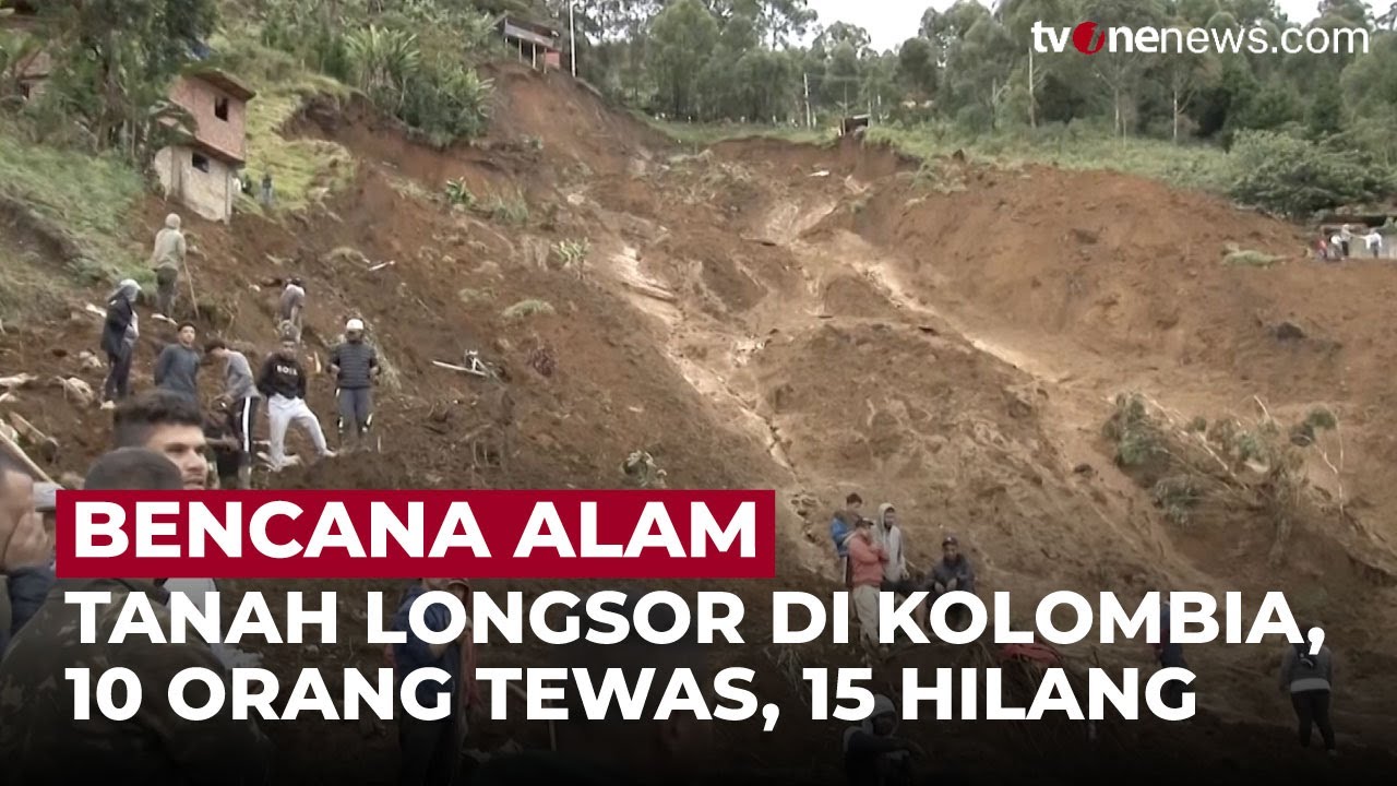 Youtube Thumnail image of : Tanah Longsor Landa Kolombia, 10 Orang Tewas | OneNews Update